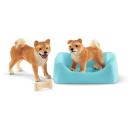 Schleich -  Spielset Shiba Inu Mutter und Welpe